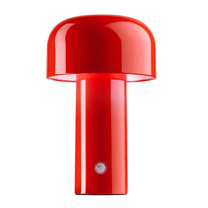 Glossy Yellow Mushroom Table Lamp with Touch Control