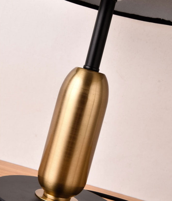 Contemporary Gold and Black Table Lamp