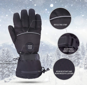 Heated Gloves With Adjustable Heat Settings and USB Charging - 2 Pairs