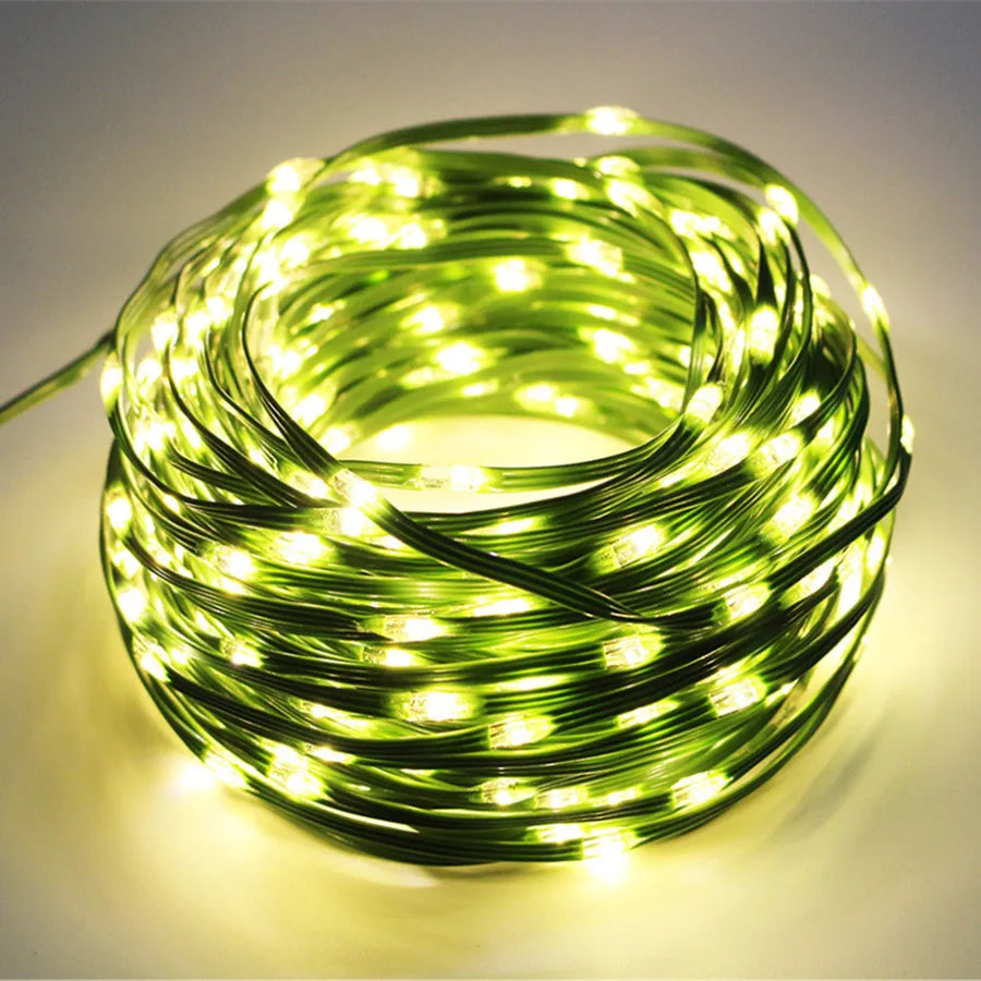 Warm LED Outdoor String Lights for Garden Patio Christmas Decor