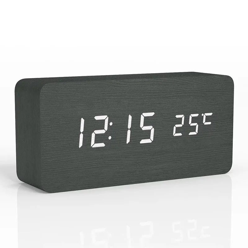 Minimalist Wooden LED Digital Clock