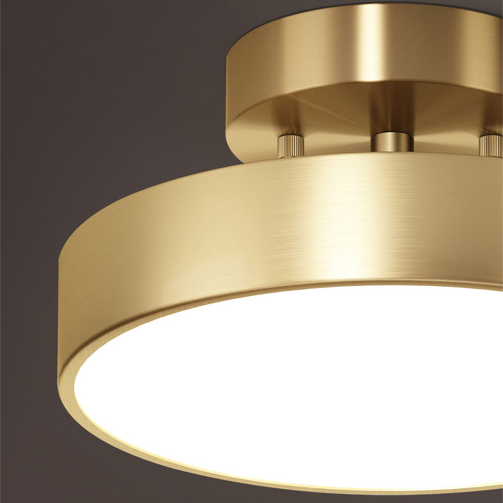 Minimalist Brushed Gold Ceiling Light
