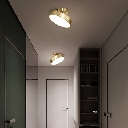 Minimalist Brushed Gold Ceiling Light
