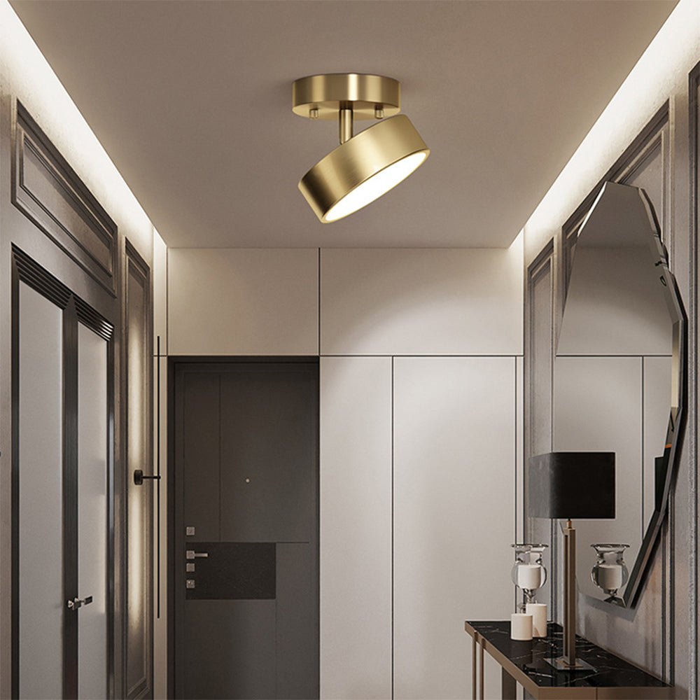 Minimalist Brushed Gold Ceiling Light