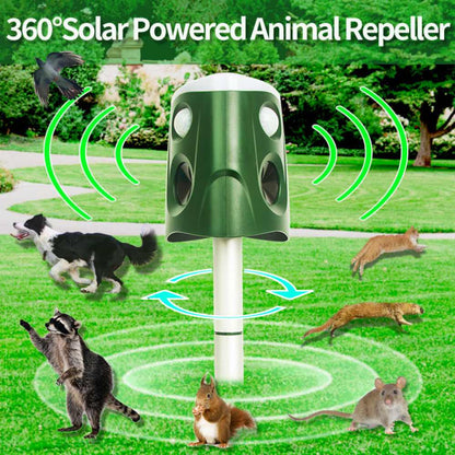 360° Ultrasonic Animal Repellent 3-in-1 Cat Rodent Pest Deterrent