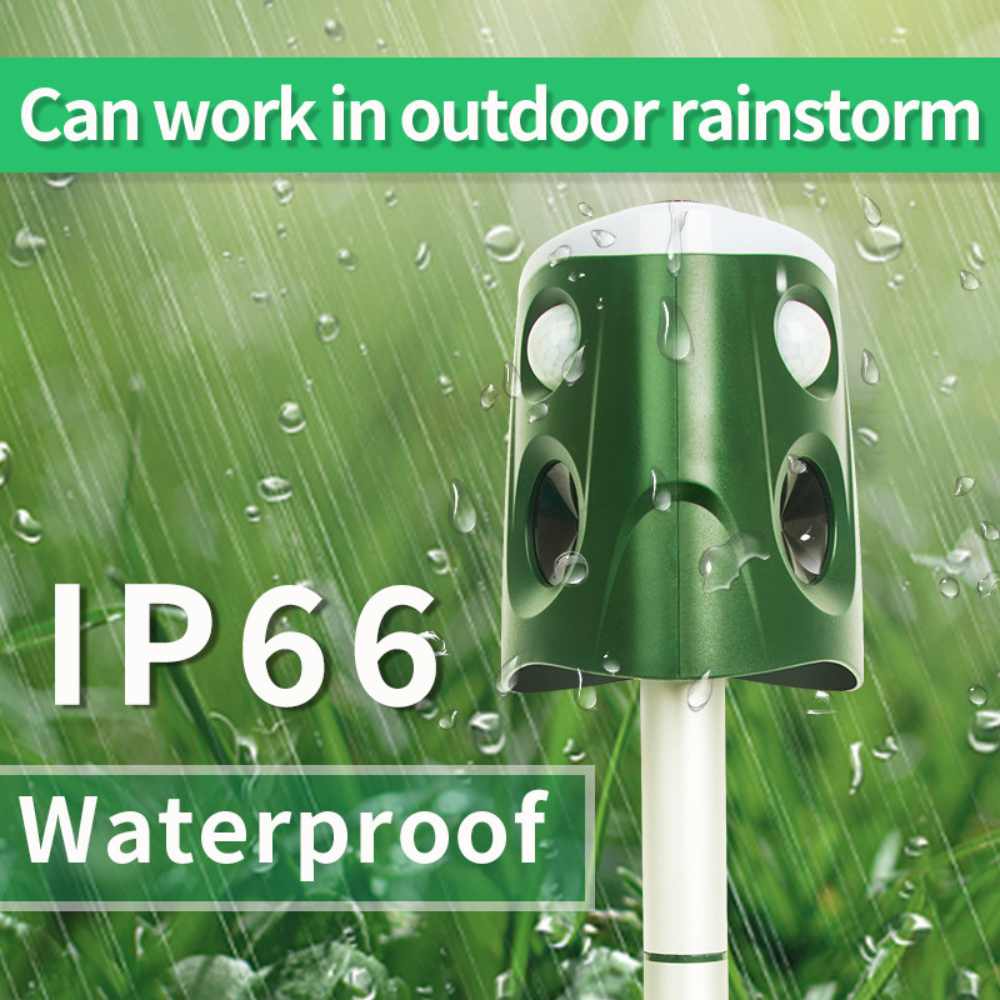 360° Ultrasonic Animal Repellent 3-in-1 Cat Rodent Pest Deterrent