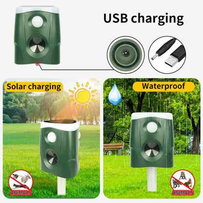 360° Ultrasonic Animal Repellent 3-in-1 Cat Rodent Pest Deterrent