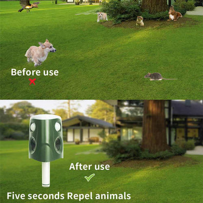 360° Ultrasonic Animal Repellent 3-in-1 Cat Rodent Pest Deterrent