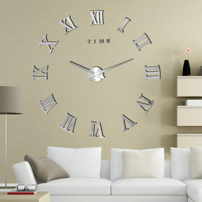 Large Customizable 3D Wall Clock Modern Geometric Silent Quartz Design