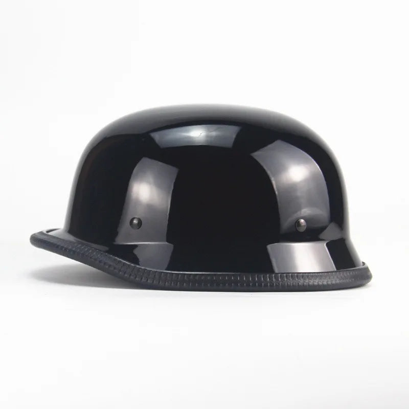 Glossy Black Bicycle Helmet With Adjustable Strap
