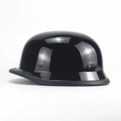 Glossy Black Bicycle Helmet With Adjustable Strap