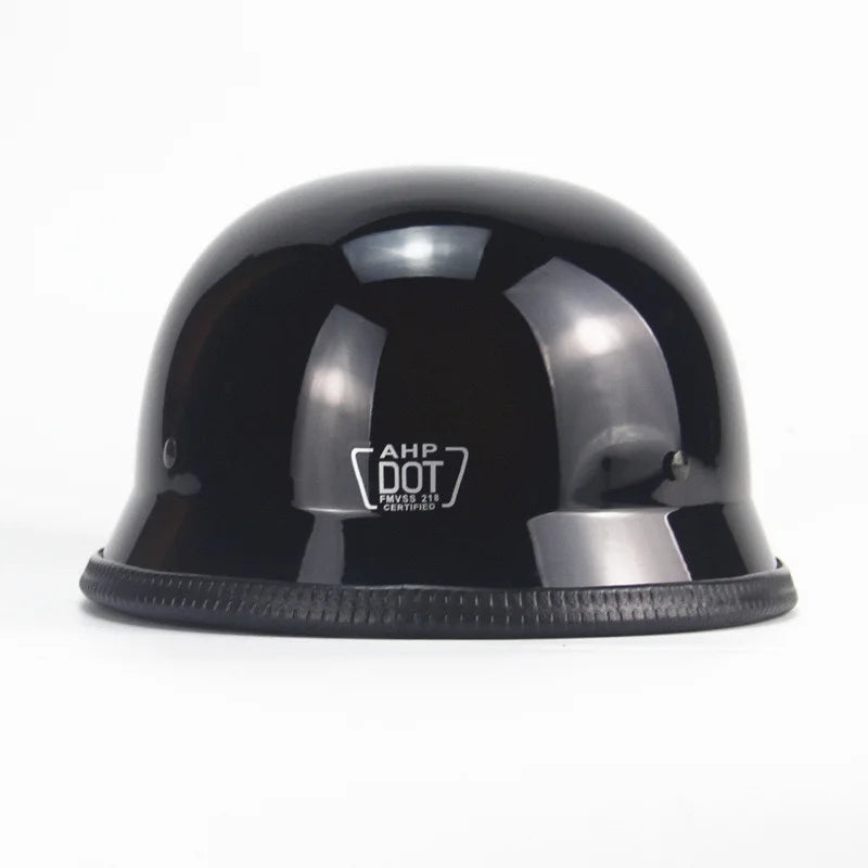 Glossy Black Bicycle Helmet With Adjustable Strap