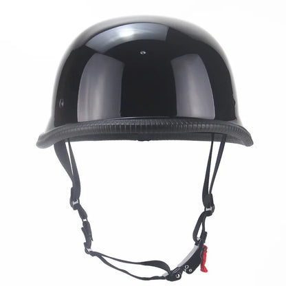 Glossy Black Bicycle Helmet With Adjustable Strap