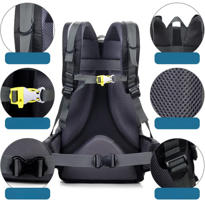 Waterproof Lightweight 40L Hiking Backpack With Breathable Back Panel