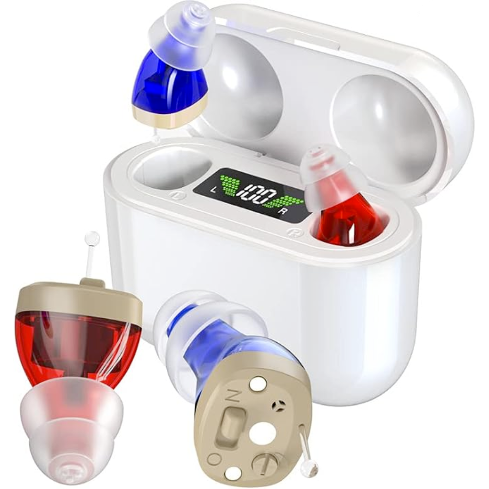 Rechargeable In-Ear Hearing Aids with Digital Display
