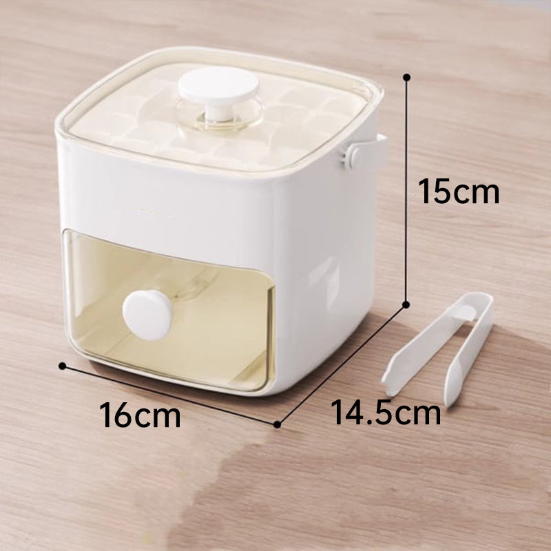 2-Stage Stackable Ice Cube Tray With Easy-Release Storage Box