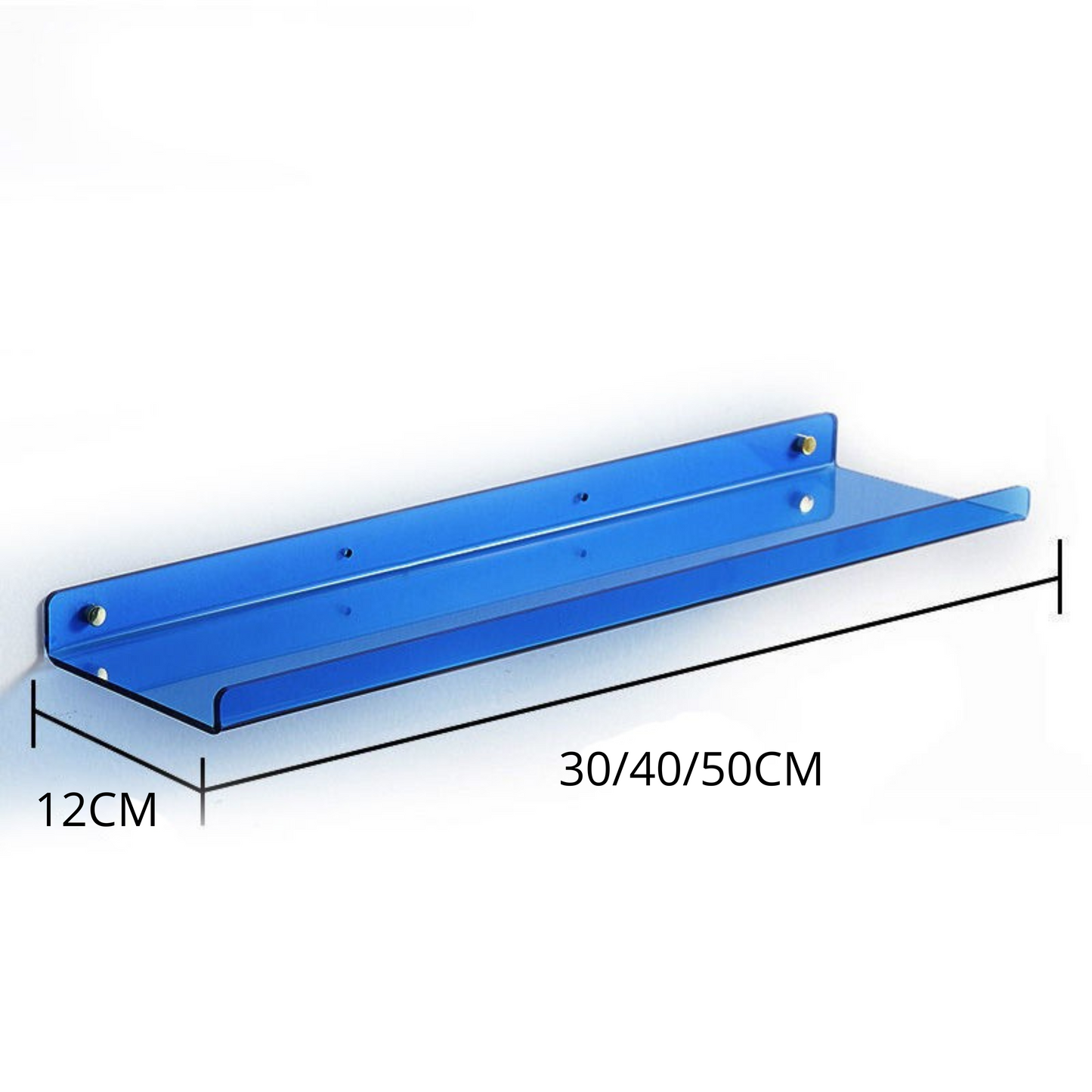 Acrylic Floating Shelf With Transparent Orange Design
