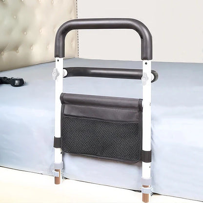 Adjustable Bed Rail Grab Bar with Non-Slip Surface and Storage Bag