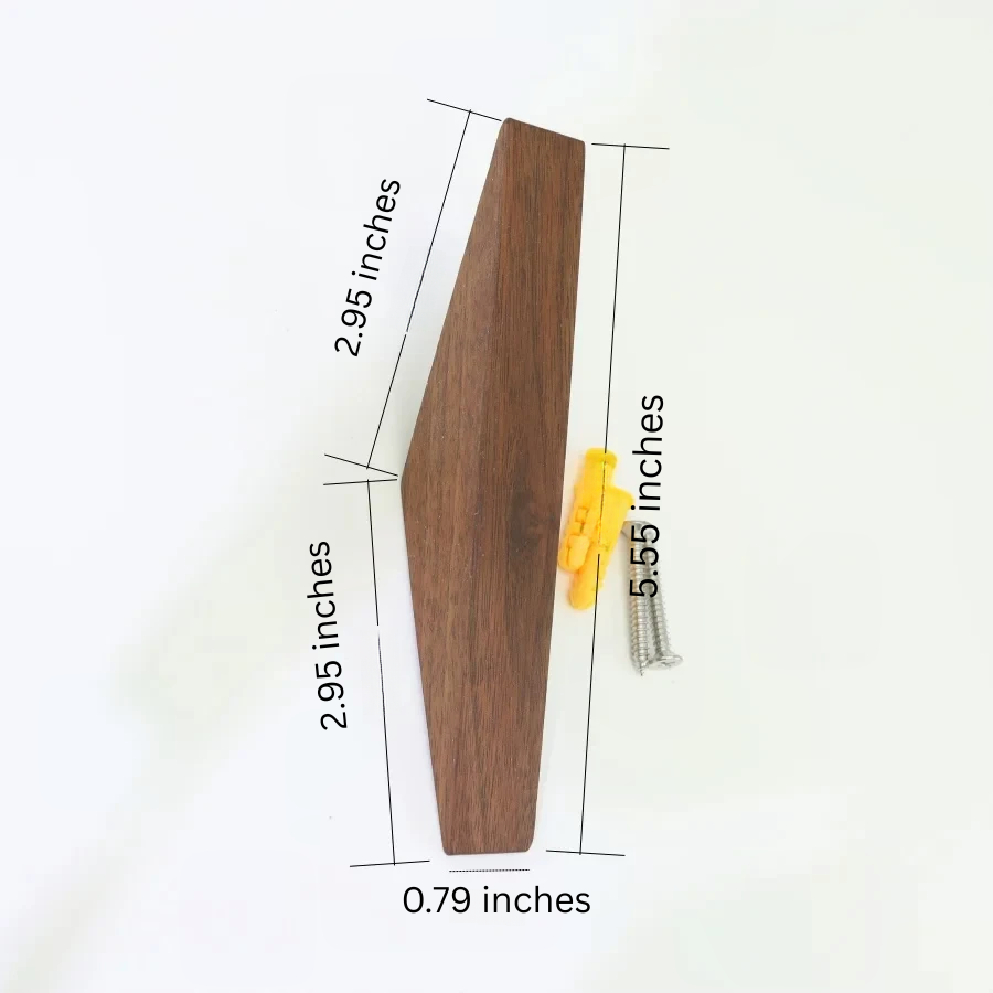 Wooden Wall-Mounted Coat Hook Decorative Holder for Coats and Hats