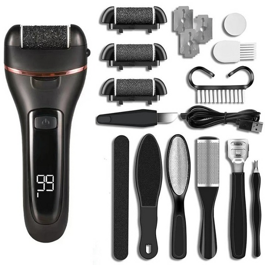 Electric Callus Remover Foot Care Kit 16-in-1 Rechargeable USB Cordless