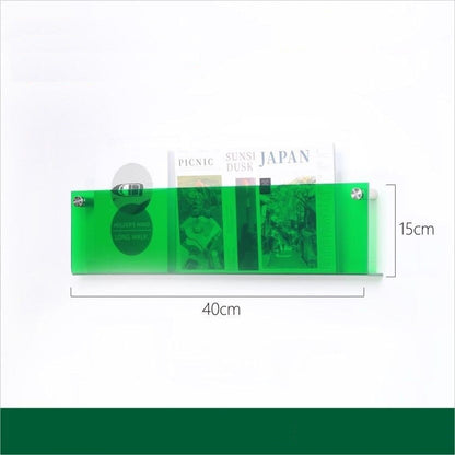Minimalist Acrylic Wall-Mounted Magazine Rack