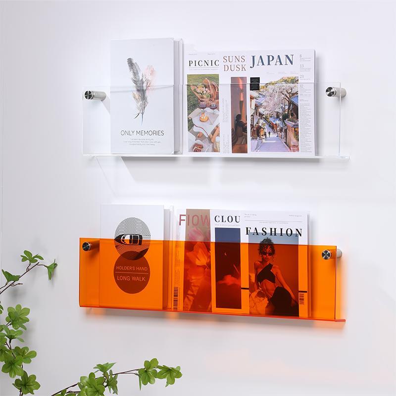 Minimalist Acrylic Wall-Mounted Magazine Rack