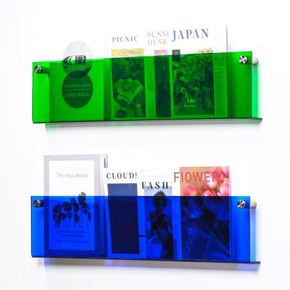 Minimalist Acrylic Wall-Mounted Magazine Rack