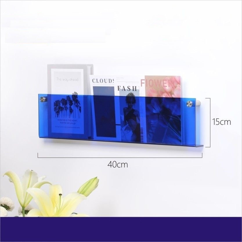 Minimalist Acrylic Wall-Mounted Magazine Rack
