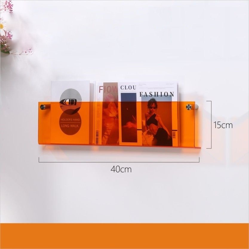 Minimalist Acrylic Wall-Mounted Magazine Rack