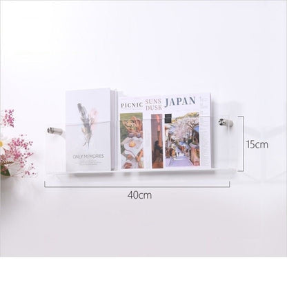 Minimalist Acrylic Wall-Mounted Magazine Rack