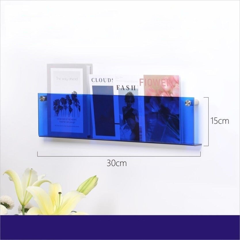 Minimalist Acrylic Wall-Mounted Magazine Rack