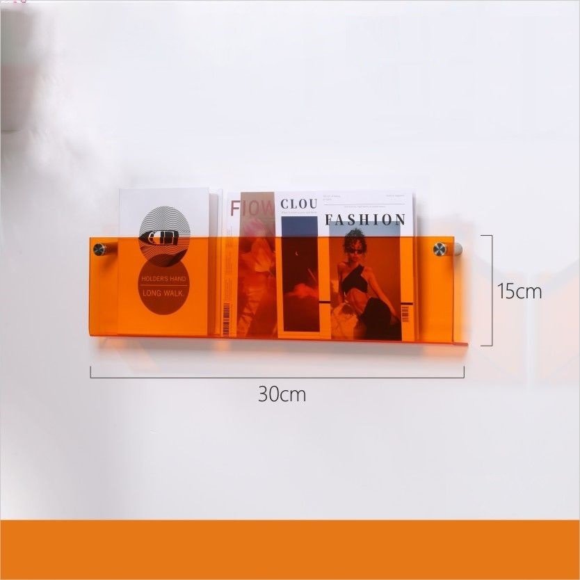 Minimalist Acrylic Wall-Mounted Magazine Rack