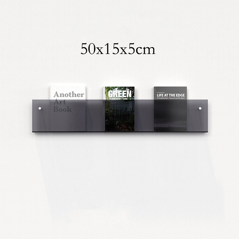 Minimalist Acrylic Wall-Mounted Magazine Rack