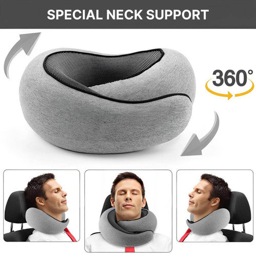 Memory Foam Airplane Travel Pillow with Special Neck Support Compact