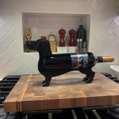 Novelty Metal Dachshund Wine Bottle Holder