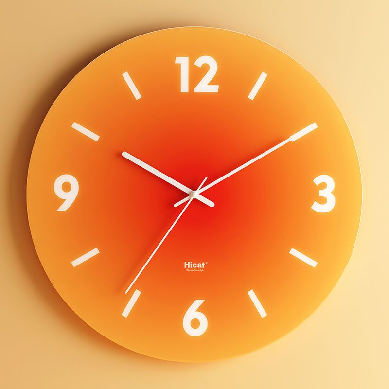Gradient Glass Minimalist Wall Clock