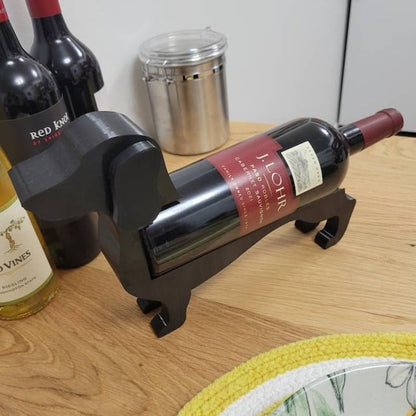 Novelty Metal Dachshund Wine Bottle Holder