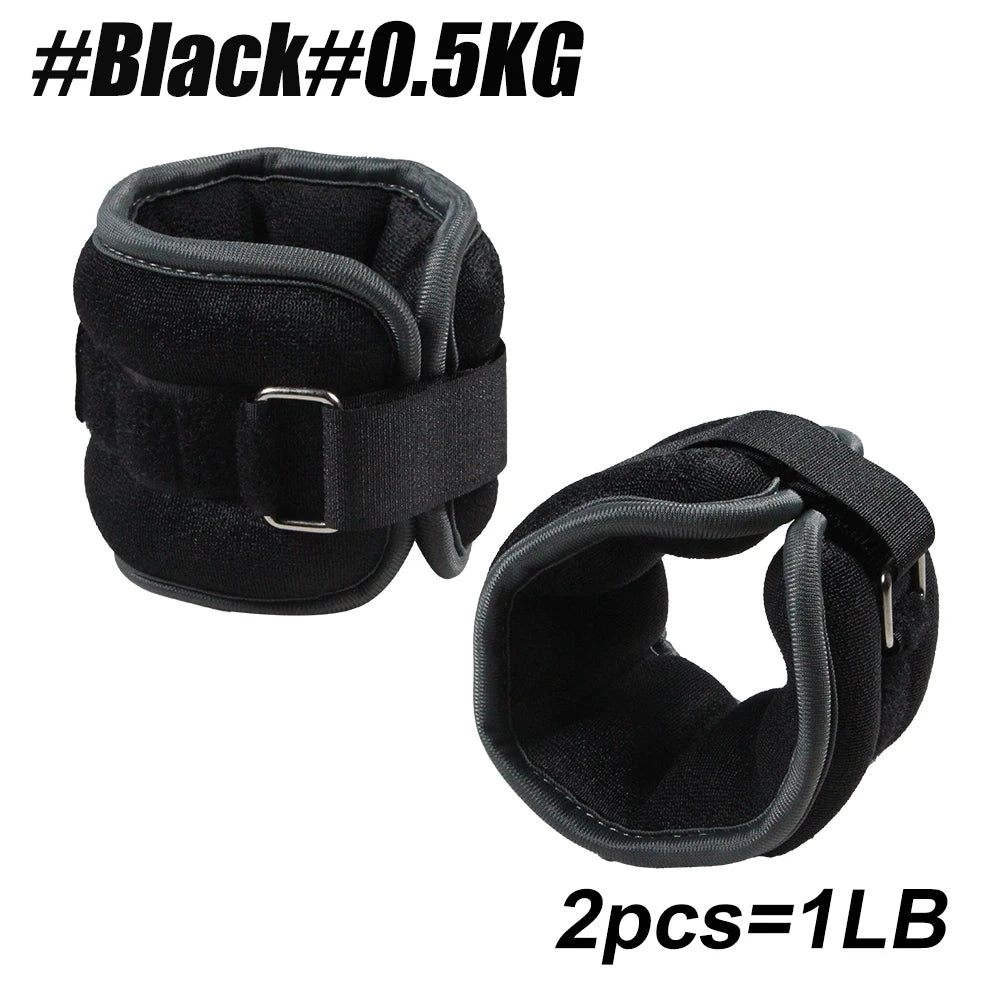 Adjustable Ankle and Wrist Weights with Secure Velcro Straps for Workouts