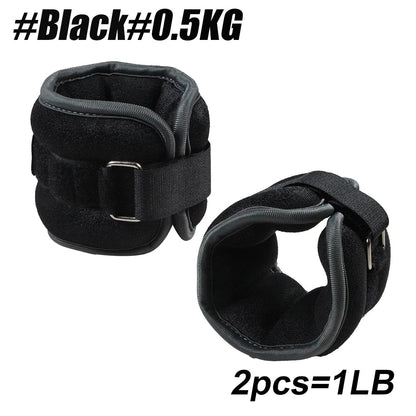 Adjustable Ankle and Wrist Weights with Secure Velcro Straps for Workouts