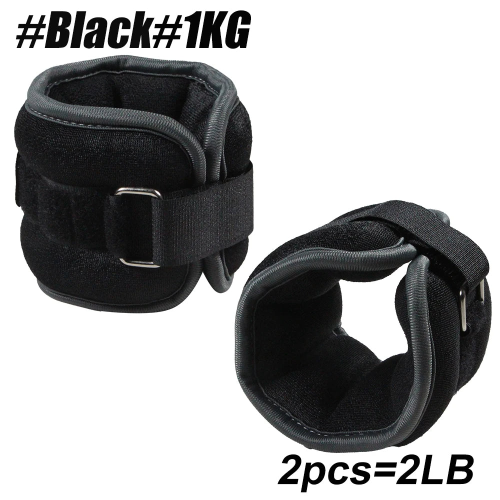 Adjustable Ankle and Wrist Weights with Secure Velcro Straps for Workouts