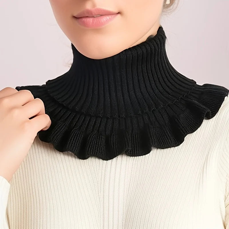 Knitted Turtleneck Neck Scarf for Women Soft Warm Winter Neckwear