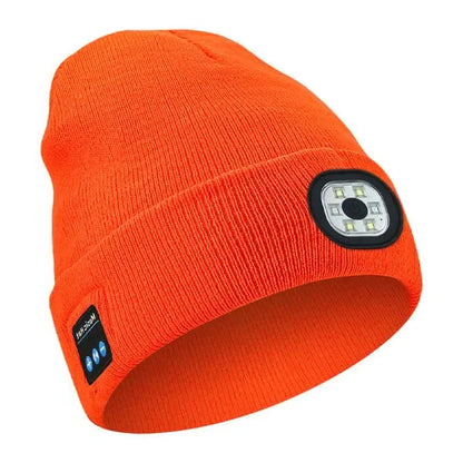 Bluetooth Beanie with LED Light 3-in-1 Warmth Speaker Hands-Free