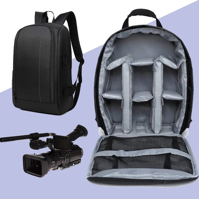 Waterproof Lightweight Camera Backpack with Multiple Compartments for Travel