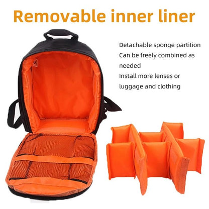 Waterproof Lightweight Camera Backpack with Multiple Compartments for Travel