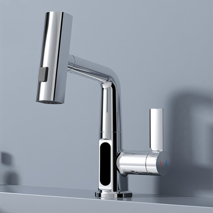 Digital Display Chrome Kitchen Faucet