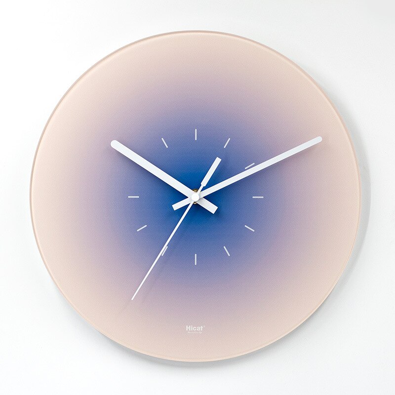 Gradient Glass Minimalist Wall Clock