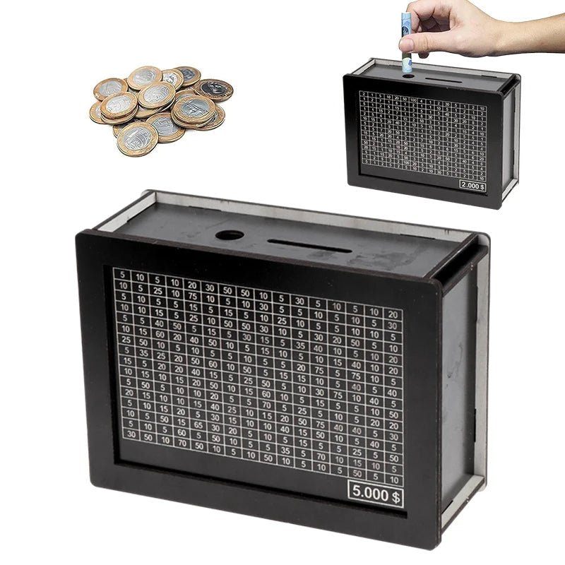 Minimalist Wooden Counter Piggy Bank