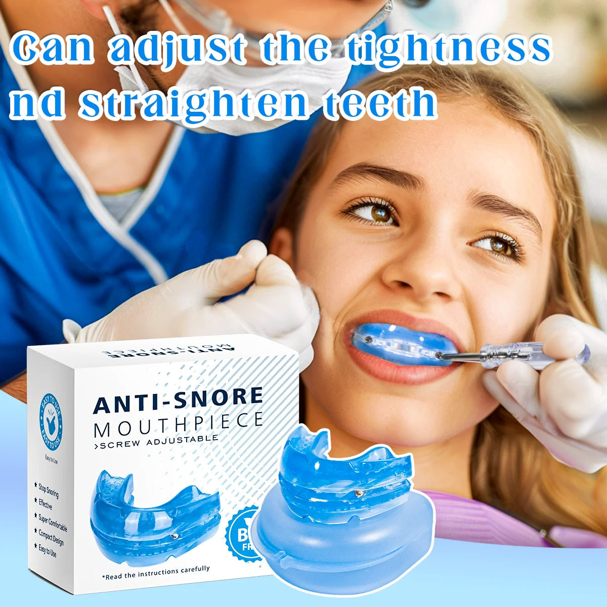 Adjustable Anti Snore Mouthpiece BPA-Free Snoring Mouth Guard