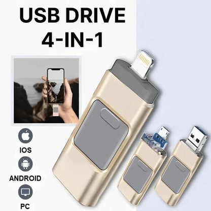 32GB USB Flash Drive for iPhone and Android with Dual Connectors