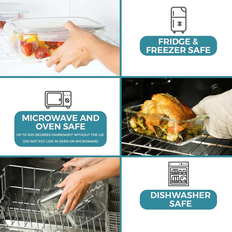 35 Piece Food Storage Container Set With Airtight Lids and Portions